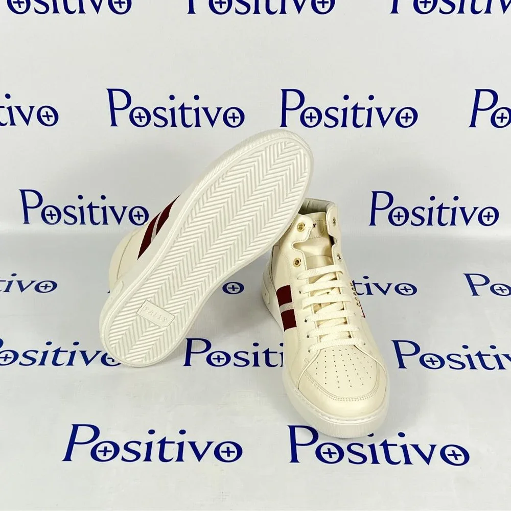 Bally Meson Bone Mid Top Leather Sneakers US 11 - Picture 5 of 9